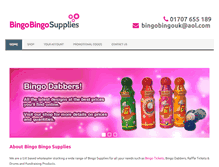 Tablet Screenshot of bingobingosupplies.com